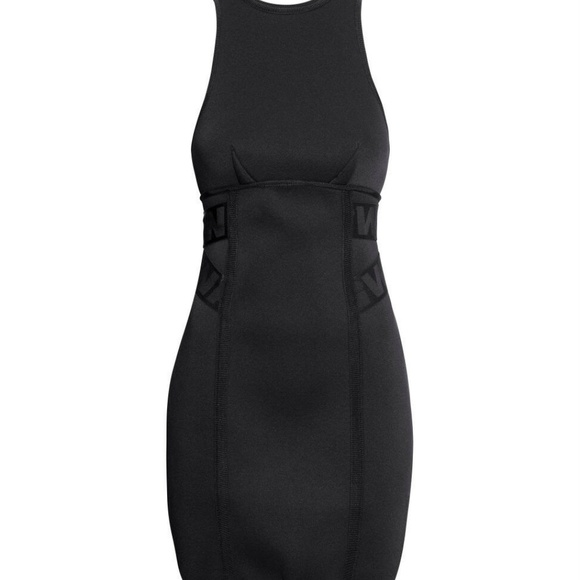 ALEXANDER WANG x H&M Black Scuba Neoprene Dress 4 - Picture 2 of 7